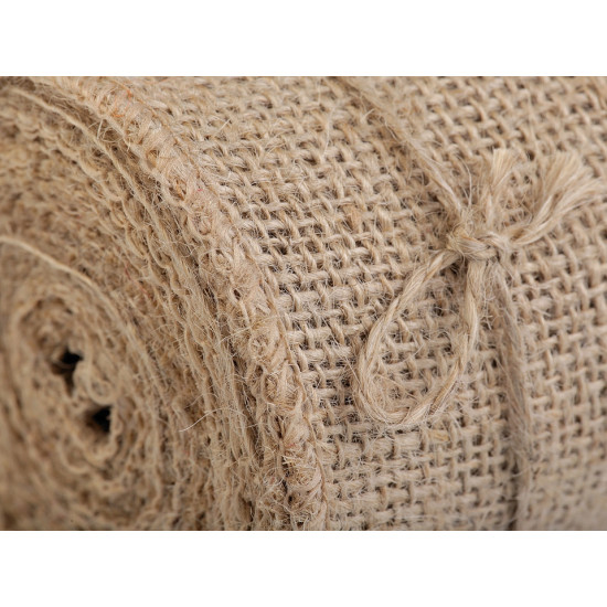 Wstążka jutowa szerokość 60 mm - Płowy naturalny (1 Metr) Wstążka jutowa szerokość 60 mm - Płowy naturalny (1 Metr)