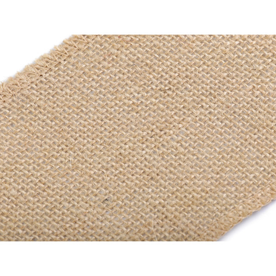 Wstążka jutowa szerokość 10 cm - Płowy naturalny (45 Metry) Wstążka jutowa szerokość 10 cm - Płowy naturalny (45 Metry)
