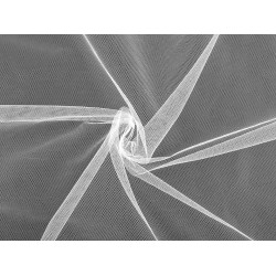 Netting tulle for veil pad fine - White (1 Meter)