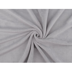 Minky solid cuddle / soft plush - Very light grey (1 Meter)
