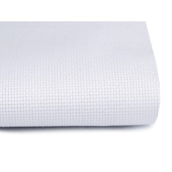Kanwa do wyszywania panama krochmalona szerokość 140 cm 80 oczek - White (1 Metr)