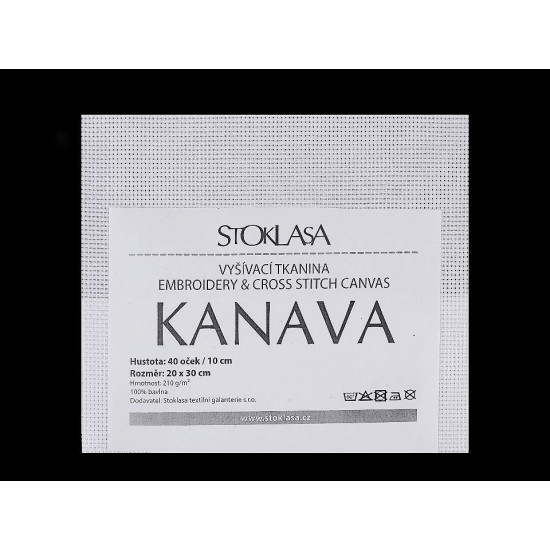 Cross stitch / embroidery canvas "kanava" 20x30 cm - White (5 Pieces) Cross stitch / embroidery canvas "kanava" 20x30 cm - White (5 Pieces)