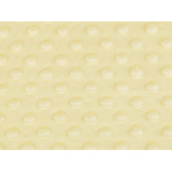 Minky plush dimple dot soft blanket fabric - Creamy light (1 Meter)