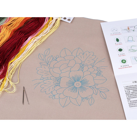 Embroidery kit / cross stitch kits pre-printed pattern - As pictured (3 Sets) Embroidery kit / cross stitch kits pre-printed pattern - As pictured (3 Sets)