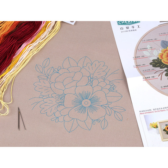 Embroidery kit / cross stitch kits pre-printed pattern - As pictured (3 Sets) Embroidery kit / cross stitch kits pre-printed pattern - As pictured (3 Sets)