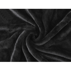 Super soft blanket fleece fabric / wellsoft minky double-sided - Black (1 Meter)