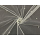 Fine tulle with pearl beads - Blue light (1 Meter)