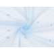 Fine tulle with pearl beads - Blue light (1 Meter)