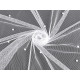 Fine tulle with pearl beads - Blue light (1 Meter)
