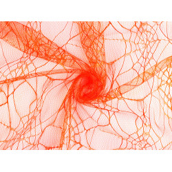 Spider web tulle net / spooky fabric - Orange (1 Meter)