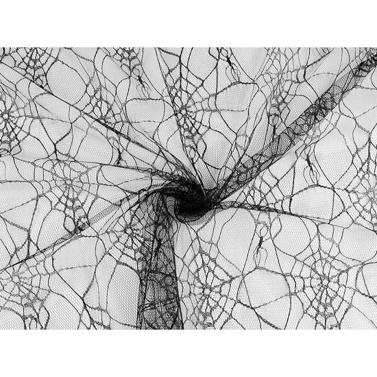 Spider web tulle net / spooky fabric - Orange (1 Meter)