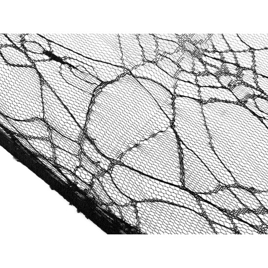 Spider web tulle net / spooky fabric - Orange (1 Meter)