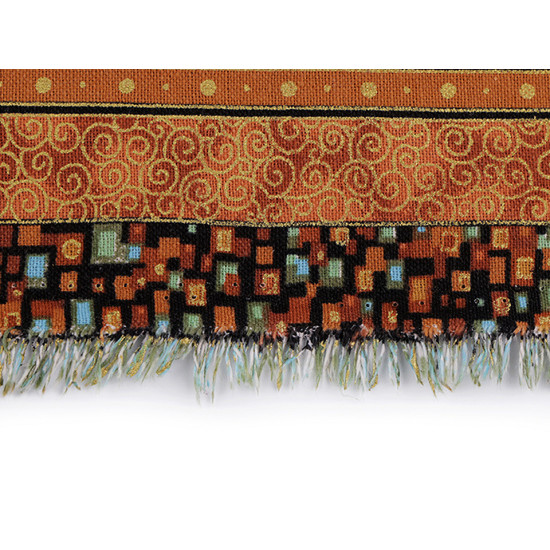 Cotton fabric / canvas with gold print - african, ethnic style - Rusty medium (1 Meter) Cotton fabric / canvas with gold print - african, ethnic style - Rusty medium (1 Meter)