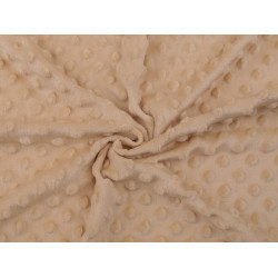 Minky plush dimple dot soft blanket fabric, san - Beige (1 Meter)
