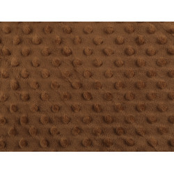 Minky plush dimple dot soft blanket fabric, san - Chocolate (1 Meter)