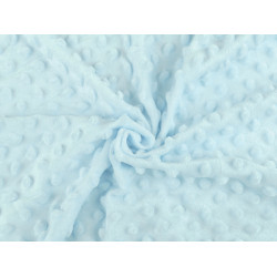 Minky plush dimple dot soft blanket fabric, san - Blue light (1 Meter)