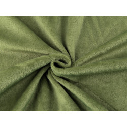 Minky cuddle / soft plush, san - Olive green (1 Meter)