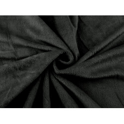 Minky cuddle / soft plush, san - Anthracite (1 Meter)