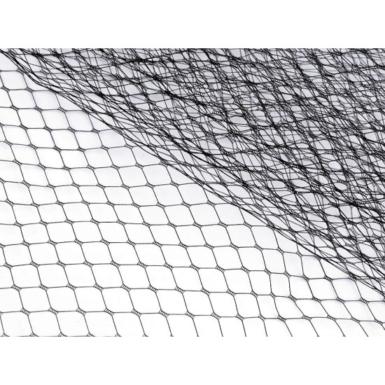 Russian birdcage veil millinery netting width 160 cm - Black (1 Meter) Russian birdcage veil millinery netting width 160 cm - Black (1 Meter)