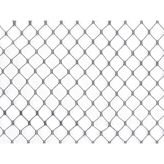 Russian birdcage veil millinery netting width 160 cm - Black (1 Meter) Russian birdcage veil millinery netting width 160 cm - Black (1 Meter)