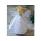Decorative tulle with stars - White (1 Meter)