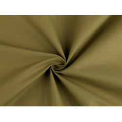Baumwollstoff/leinen einfarbig - Grün-khaki (1 Meter)