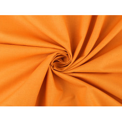 Baumwollstoff/leinen einfarbig - Kürbisorange (1 Meter)