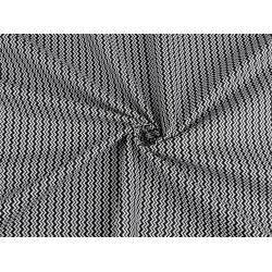 Cotton fabric / canvas - chevron soft - Black (1 Meter)