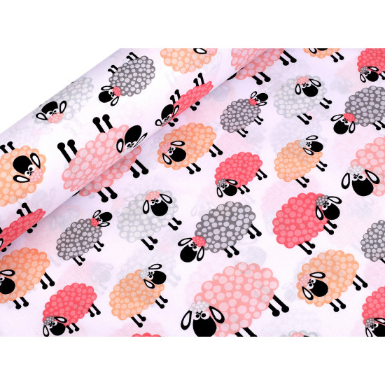 Cotton fabric / canvas sheep - Blue turquise (1 Meter)