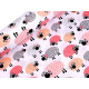 Cotton fabric / canvas sheep - Blue turquise (1 Meter)