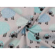 Cotton fabric / canvas sheep - Blue turquise (1 Meter)