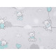 Cotton fabric / canvas sheep - Blue turquise (1 Meter)