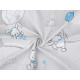 Cotton fabric / canvas sheep - Blue turquise (1 Meter)