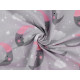 Cotton fabric / canvas sheep - Blue turquise (1 Meter)