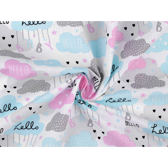 Cotton fabric / canvas sheep - Blue turquise (1 Meter)