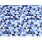 Baumwollstoff/leinen dreiecke - Azzuro blau (1 Meter)
