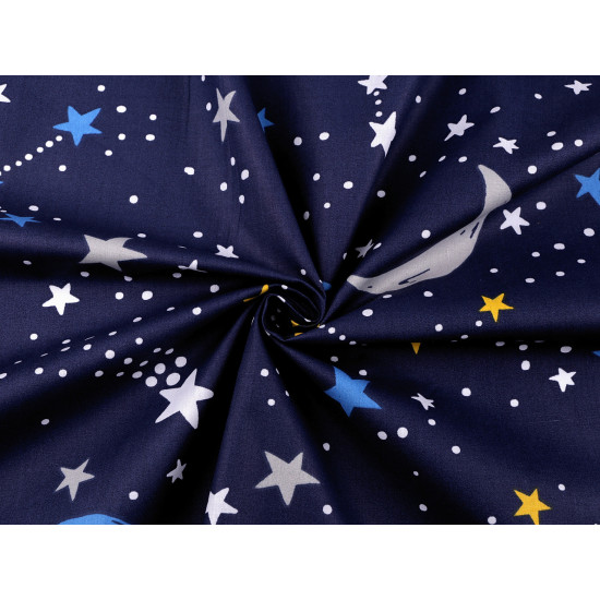 Cotton fabric / canvas night sky - Blue dark (1 Meter)
