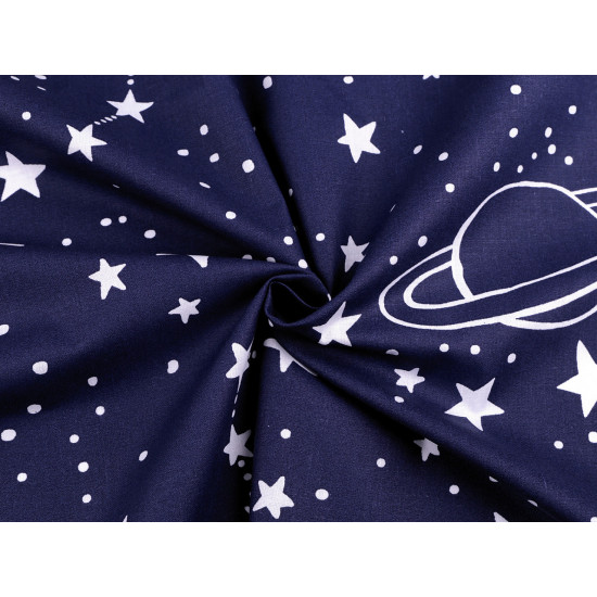 Cotton fabric / canvas night sky - Blue dark (1 Meter)