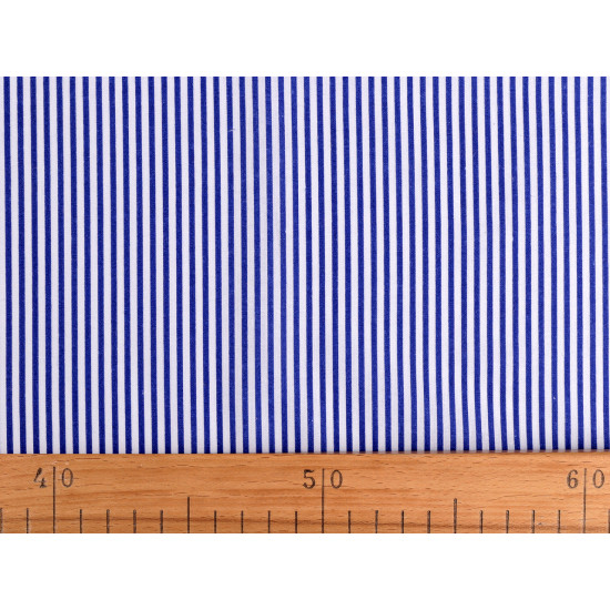 Cotton fabric / canvas - stripe - Blue (1 Meter)