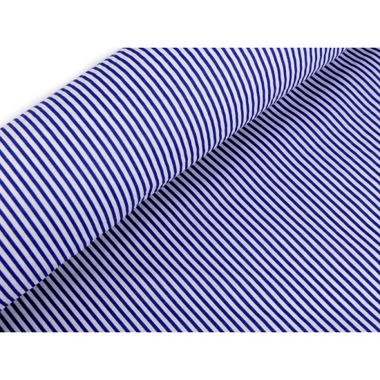 Cotton fabric / canvas - stripe - Blue (1 Meter)