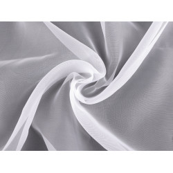 Woal gładki z ołowianką szerokość 276cm - White (1 Metr)