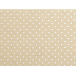 Cotton fabric / canvas polka dots - Cream (1 Meter)