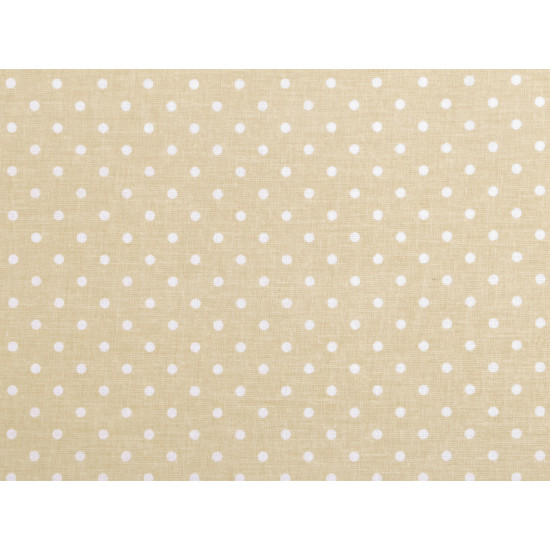 Cotton fabric / canvas polka dots - White (10 Meters)