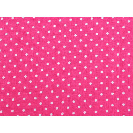 Cotton fabric / canvas polka dots - White (10 Meters)
