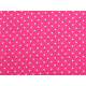 Cotton fabric / canvas polka dots - White (10 Meters)