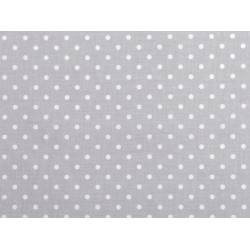 Cotton fabric / canvas polka dots - Lightgrey (1 Meter)