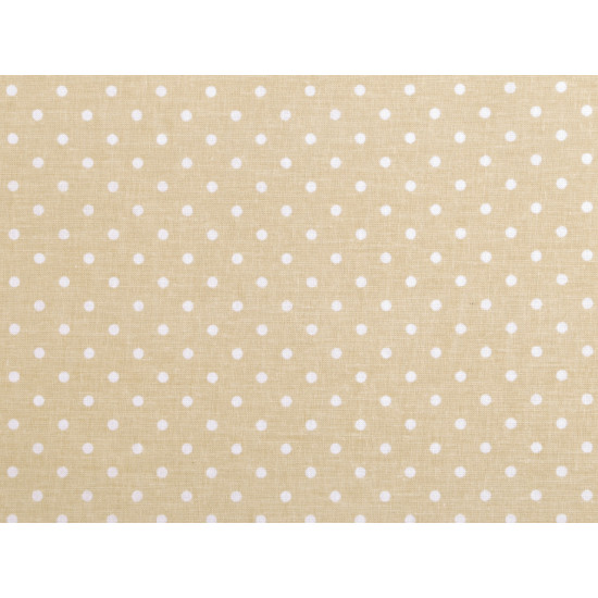 Cotton fabric / canvas polka dots - White (10 Meters)