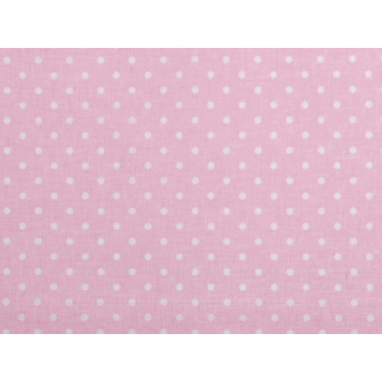 Cotton fabric / canvas polka dots - White (10 Meters)