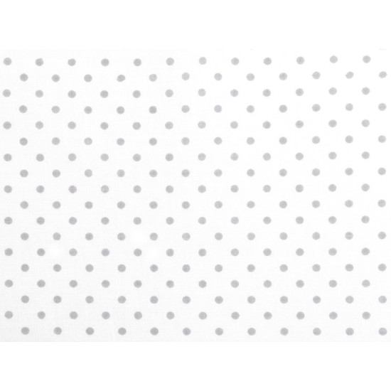 Cotton fabric / canvas polka dots - White (10 Meters)