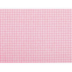 Cotton fabric / canvas - checkered - Pink middle (1 Meter)